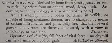 chymistry chemistry,