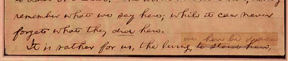 An emended excerpt of the first draft of the Address