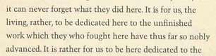 Excerpt of inscription on Lincoln Memorial